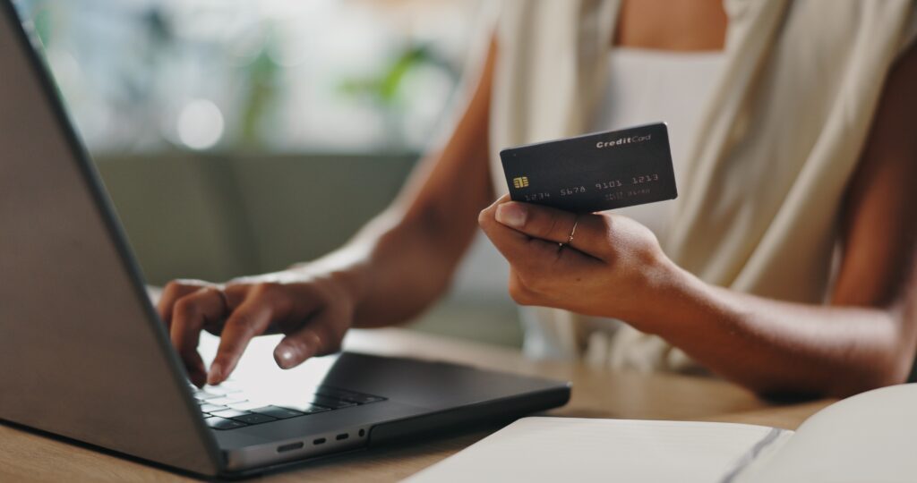 person learning about credit card payment processors online